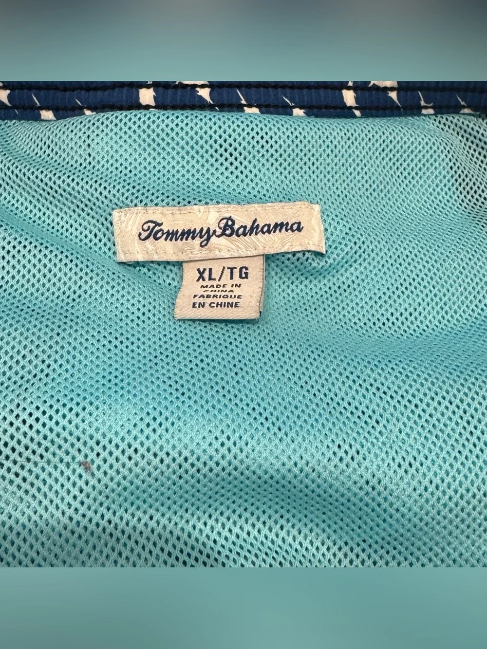 Tommy Bahama Men's XL Swim Trunks Black Blue Beach Tropical Vacation
